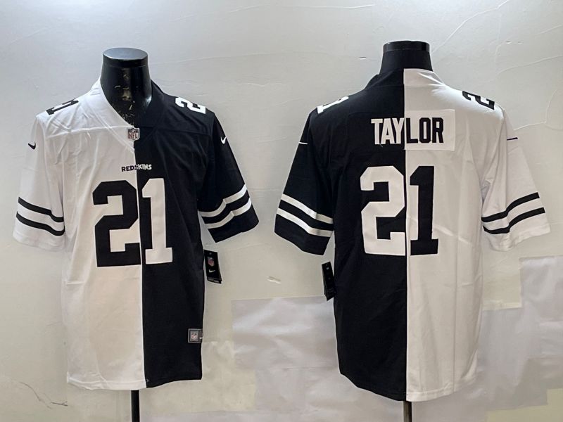 Men Washington Commanders #21 Taylor White Black Fashion 2025 Nike Limited NFL Jersey style 1->washington commanders->NFL Jersey